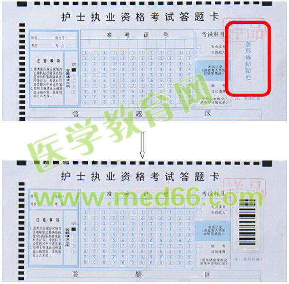 2015年護(hù)士資格考試試卷?xiàng)l形碼操作指南