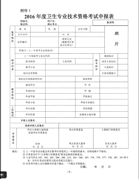 2016年湖北省襄陽市衛(wèi)生資格考試報名時間