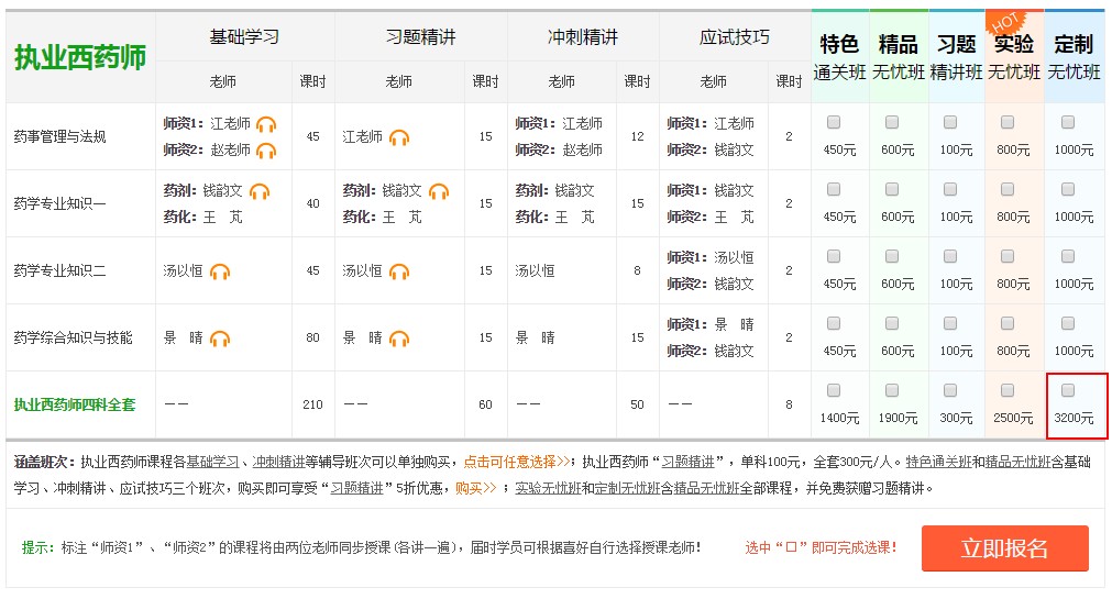 2017年執(zhí)業(yè)藥師考試班次選購指南|班次介紹