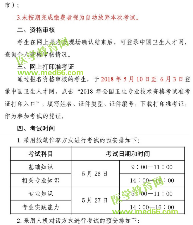 中國(guó)衛(wèi)生人才網(wǎng)2018年衛(wèi)生資格考試時(shí)間