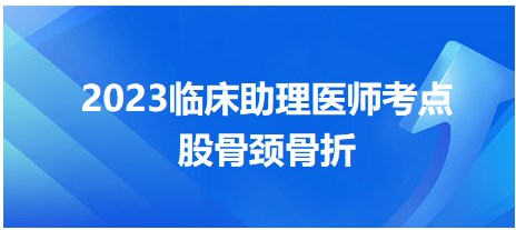 2023臨床助理醫(yī)師考點股骨頸骨折