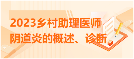 2023鄉(xiāng)村助理醫(yī)師陰道炎的概述、診斷